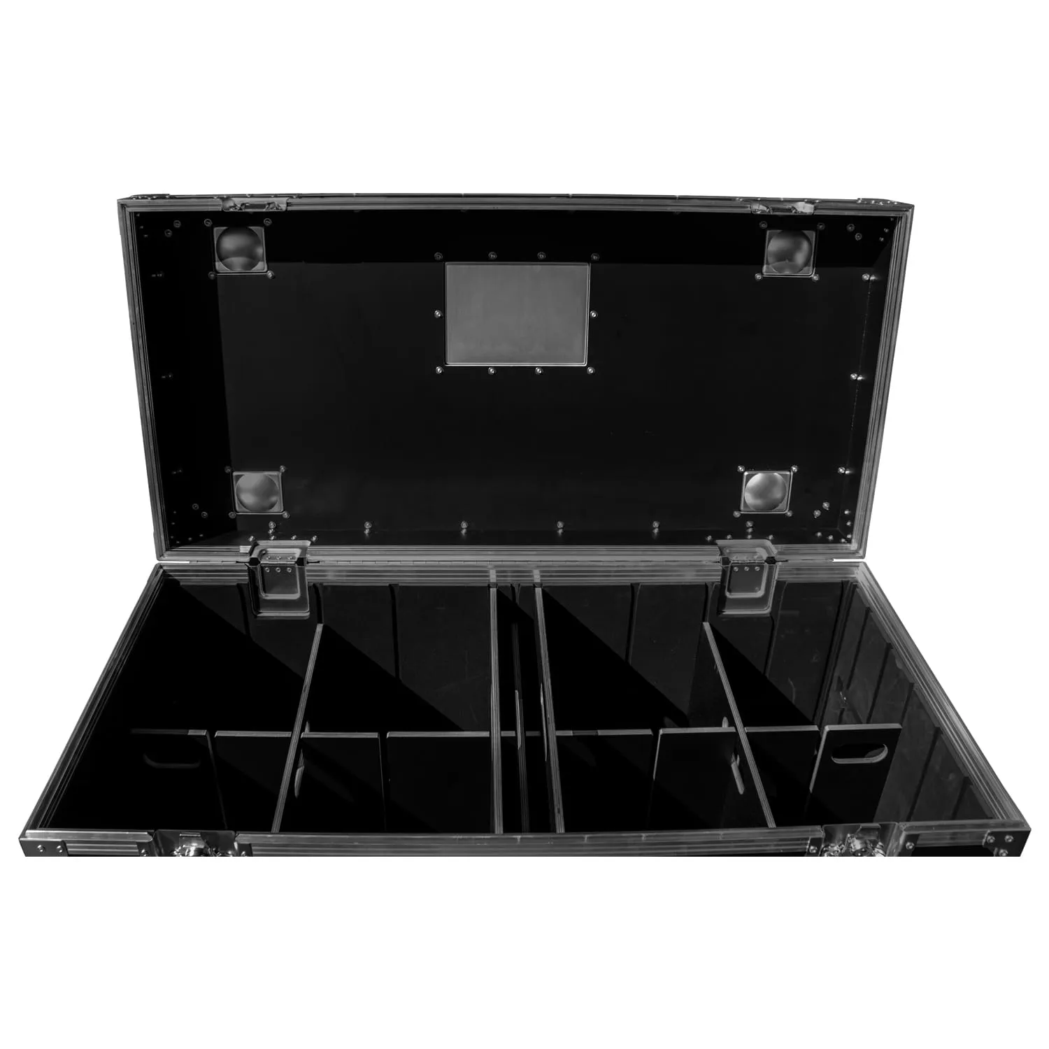 Odyssey Professional 45" x 22" x 30" Black Hex Board Utility Tour Trunk Case with Caster Wheels - Image 2