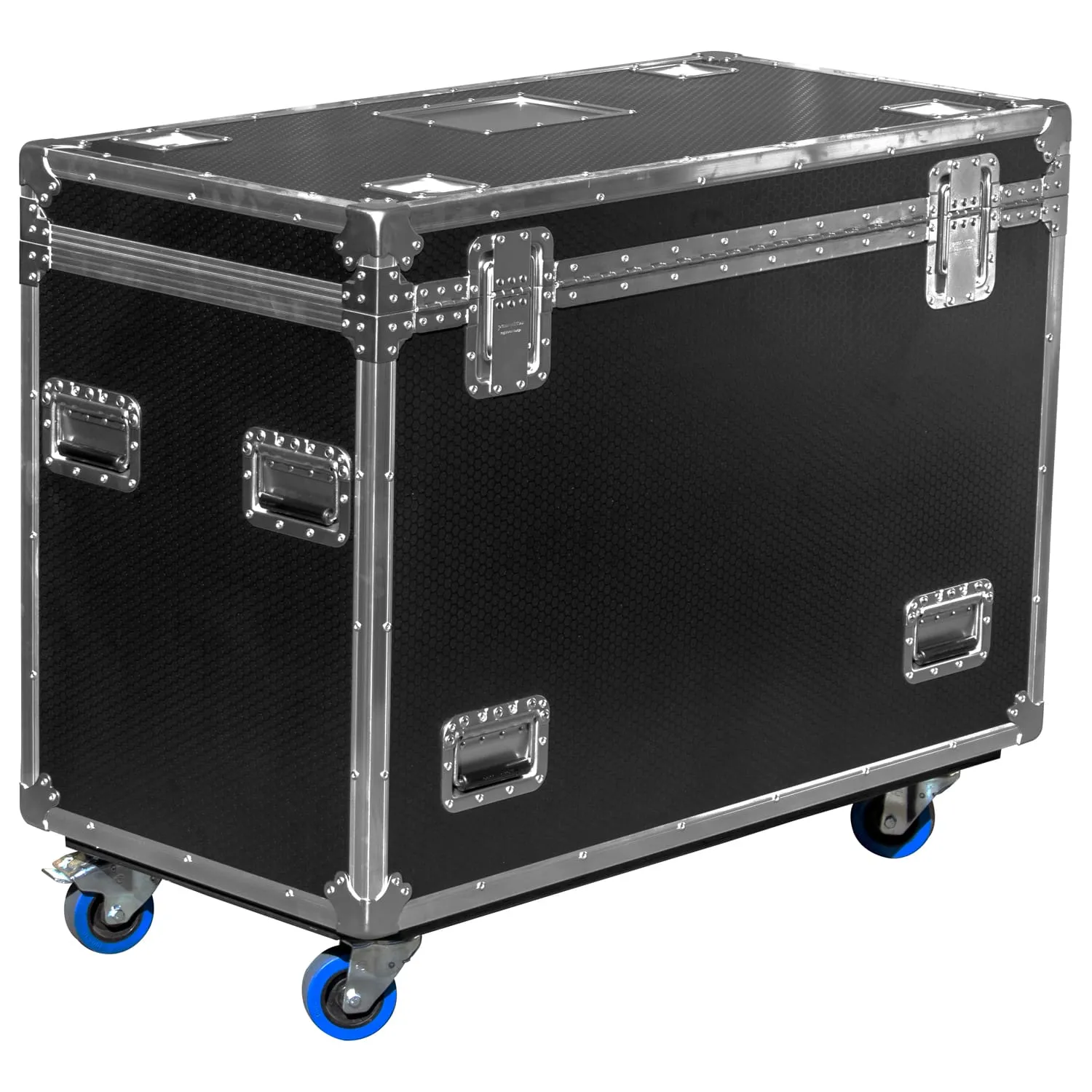 Odyssey Professional 45" x 22" x 30" Black Hex Board Utility Tour Trunk Case with Caster Wheels - Image 4