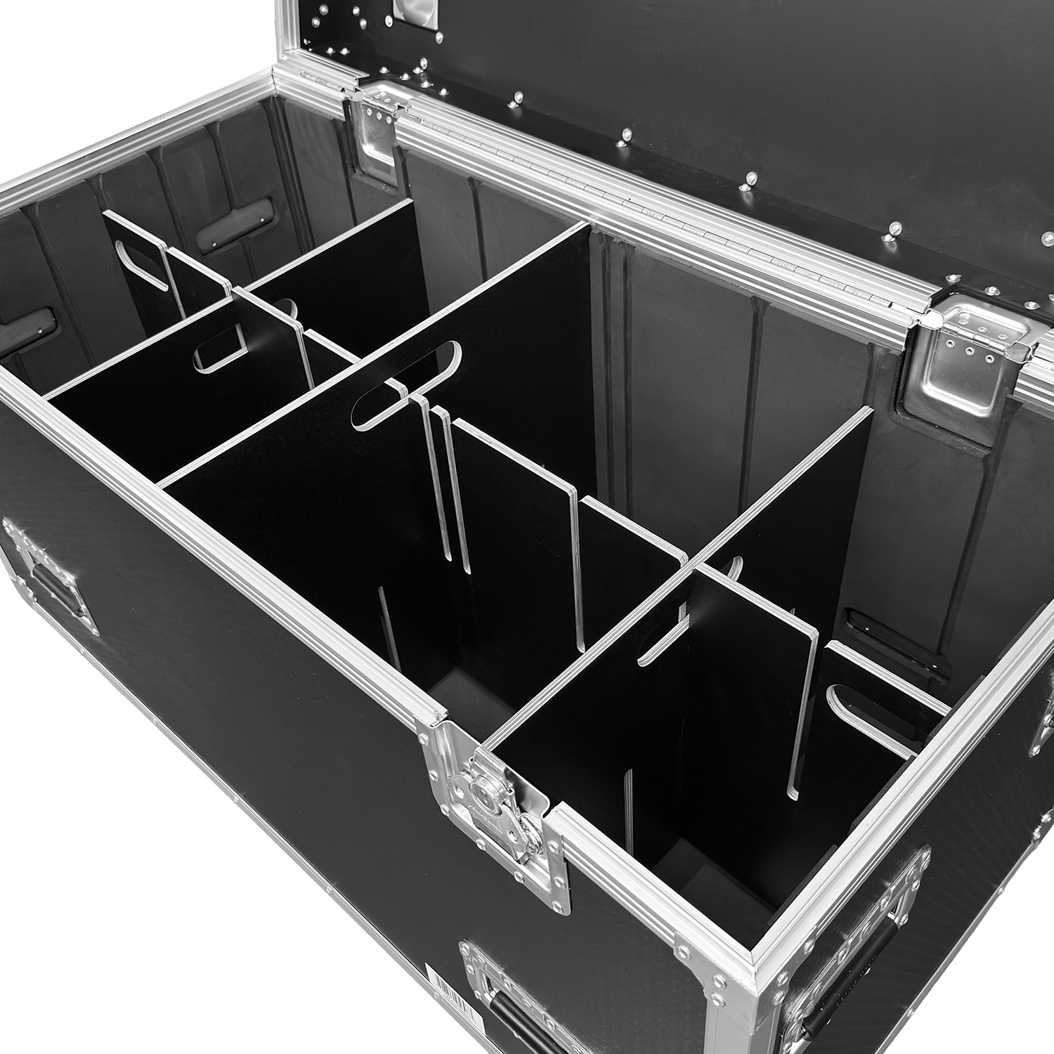 Odyssey Professional 45" x 22" x 30" Black Hex Board Utility Tour Trunk Case with Caster Wheels - Image 5