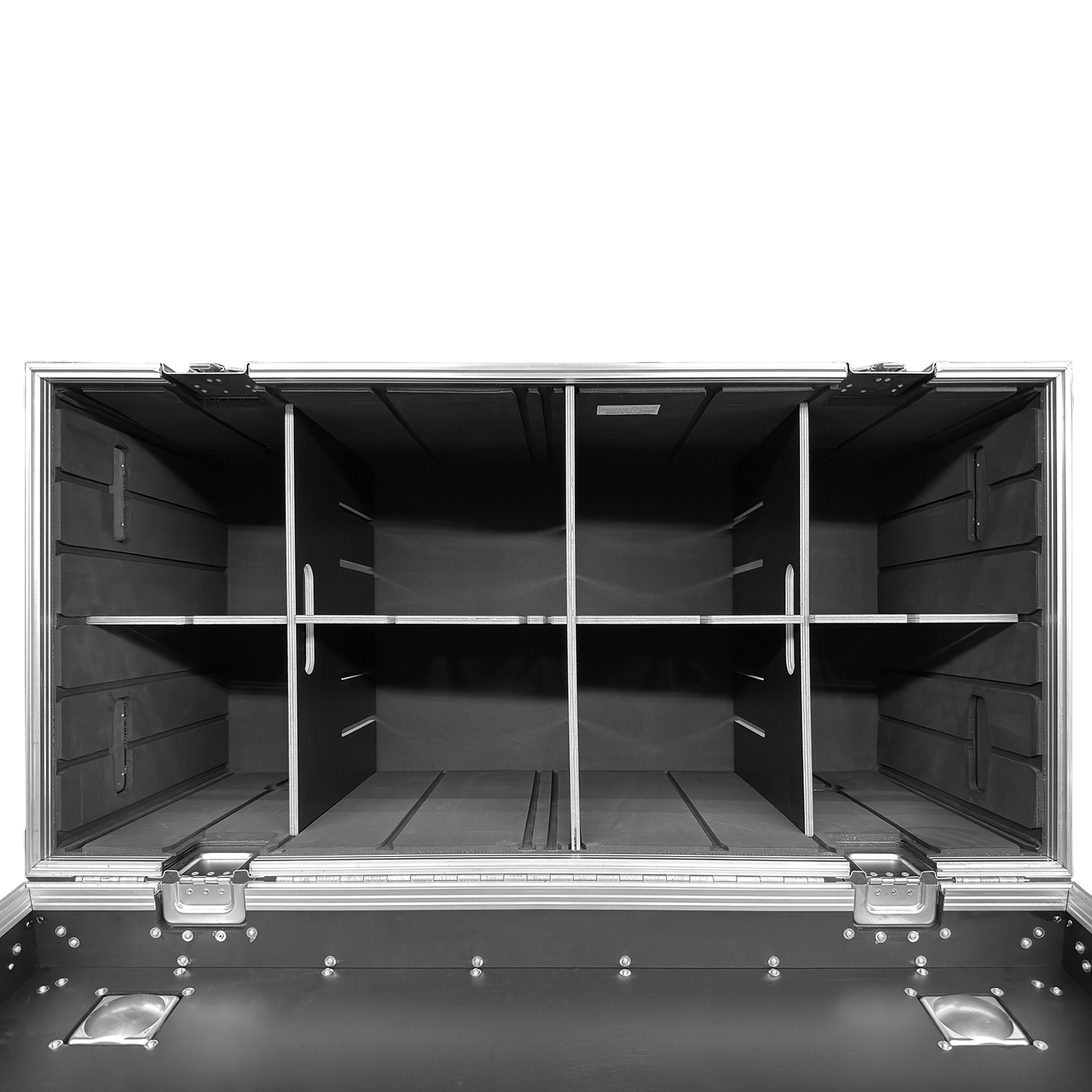 Odyssey Professional 45" x 22" x 30" Black Hex Board Utility Tour Trunk Case with Caster Wheels - Image 6