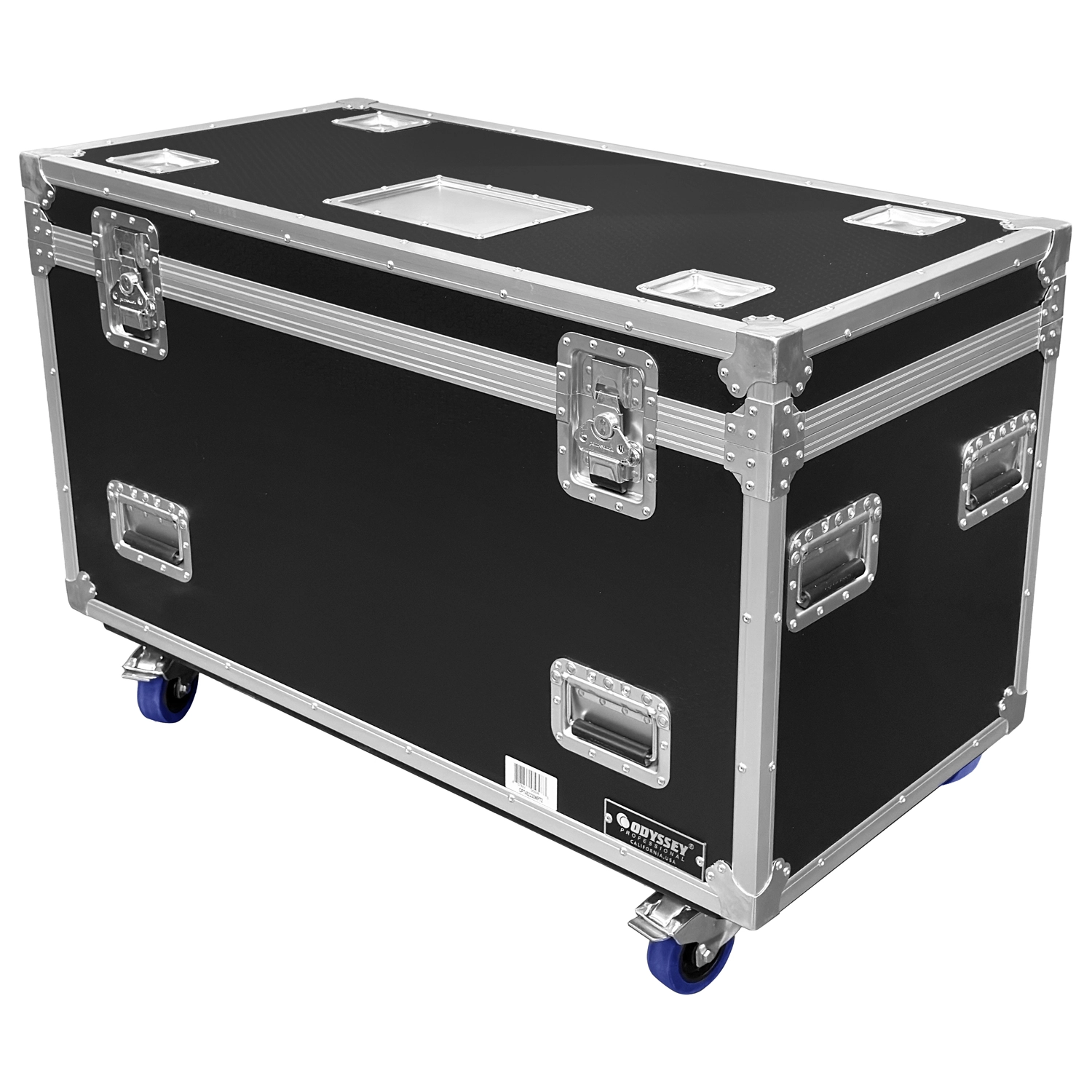 Odyssey Professional 45" x 22" x 30" Black Hex Board Utility Tour Trunk Case with Caster Wheels - Image 7