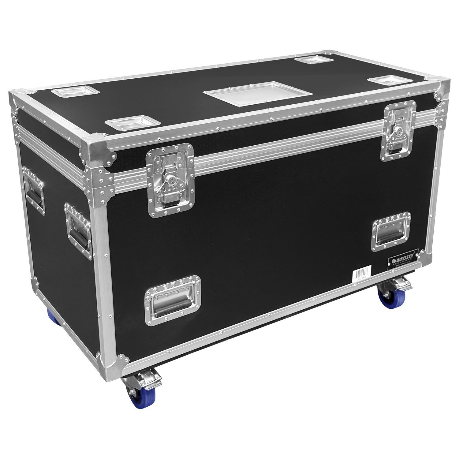 Odyssey Professional 45" x 22" x 30" Black Hex Board Utility Tour Trunk Case with Caster Wheels - Image 9