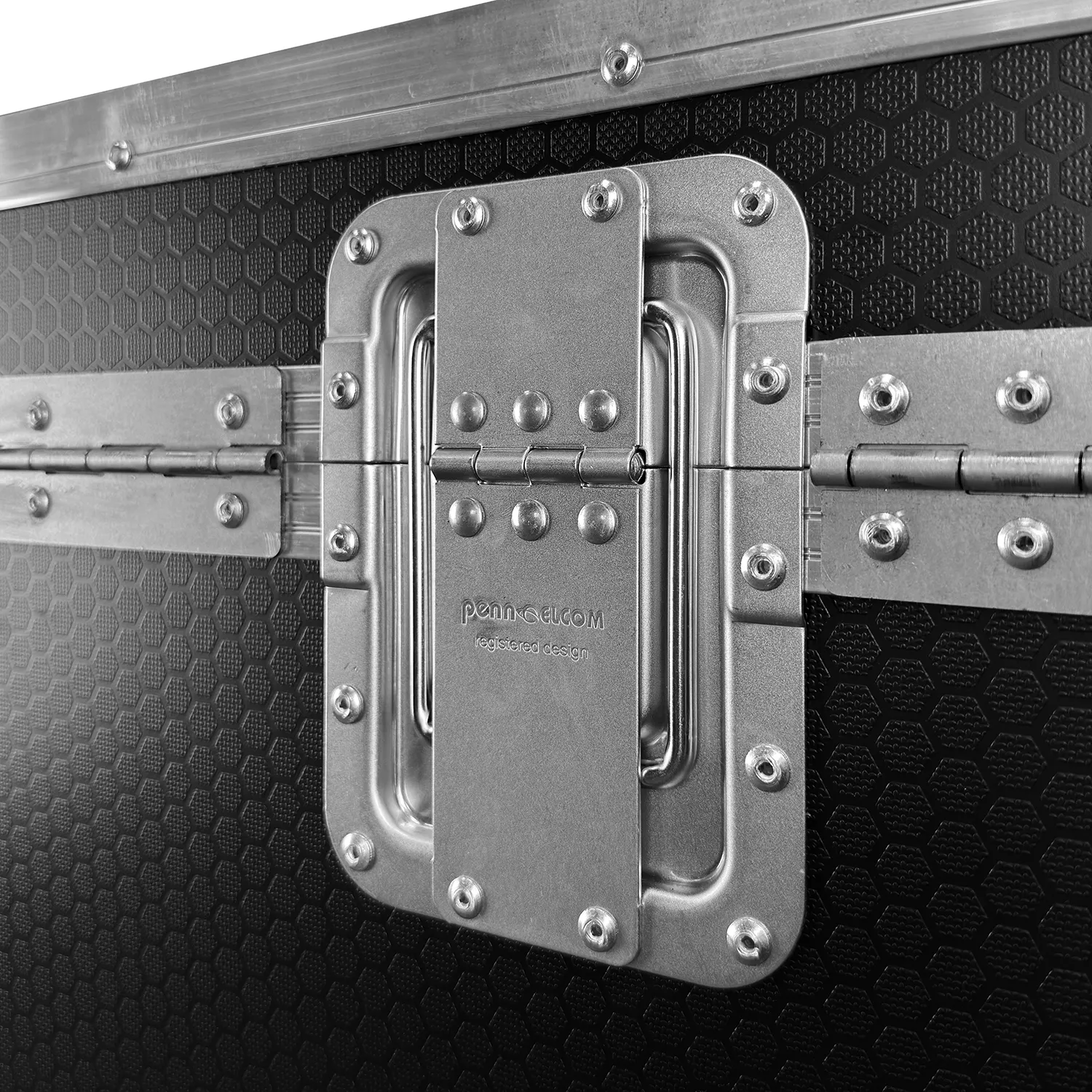 Odyssey Professional 45" x 22" x 36" Black Hex Board Utility Tour Trunk Case with Caster Wheels - Image 8
