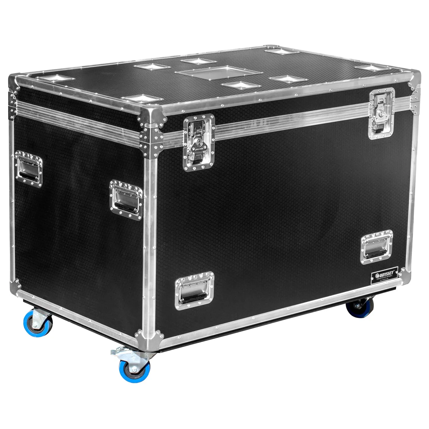 Odyssey Professional 48" x 30" x 36" Black Hex Board Utility Tour Trunk Case with Caster Wheels - Image 2