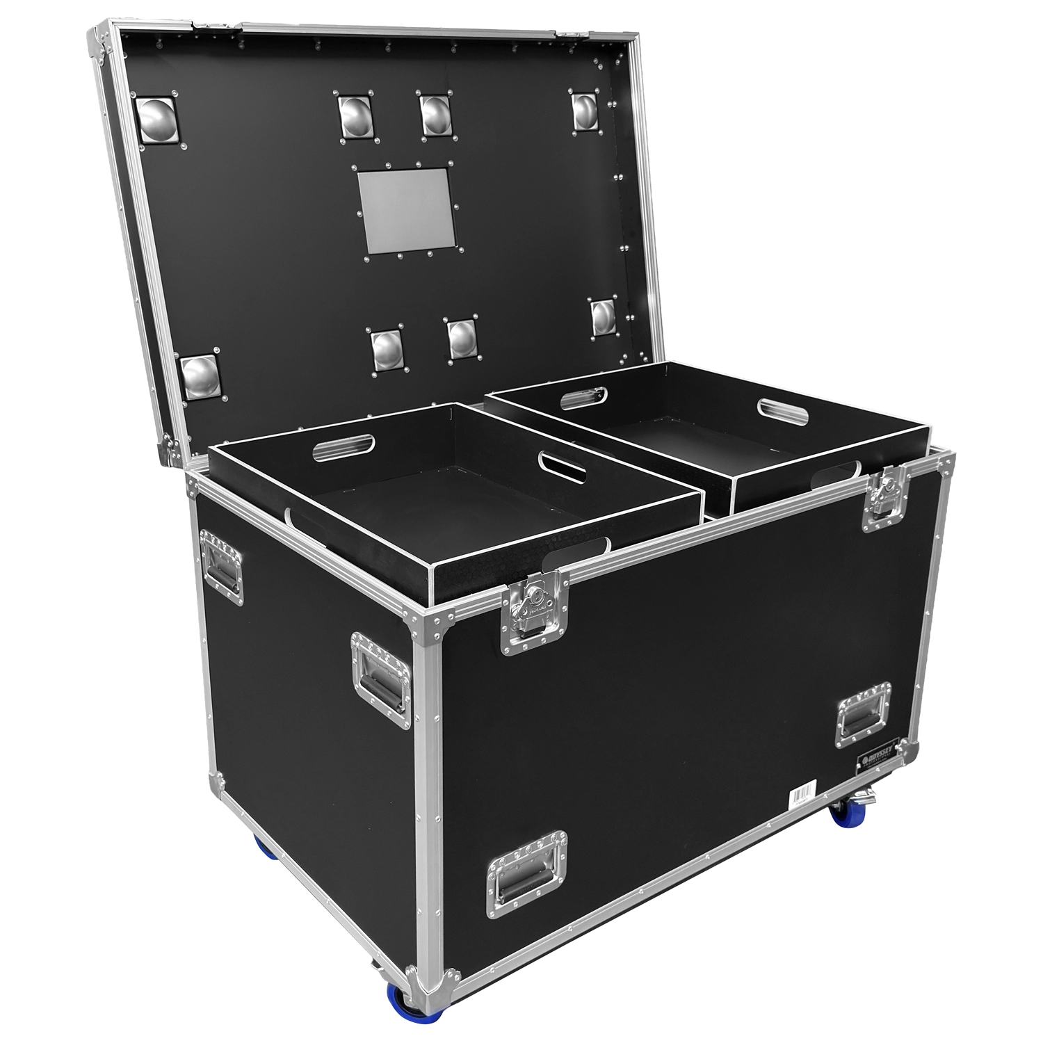 Odyssey Professional 48" x 30" x 36" Black Hex Board Utility Tour Trunk Case with Caster Wheels - Image 4