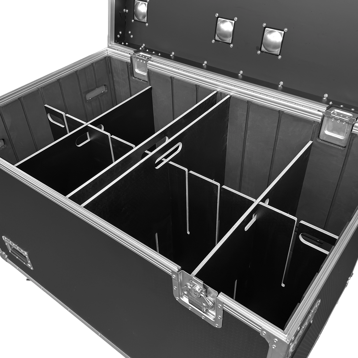 Odyssey Professional 48" x 30" x 36" Black Hex Board Utility Tour Trunk Case with Caster Wheels - Image 5