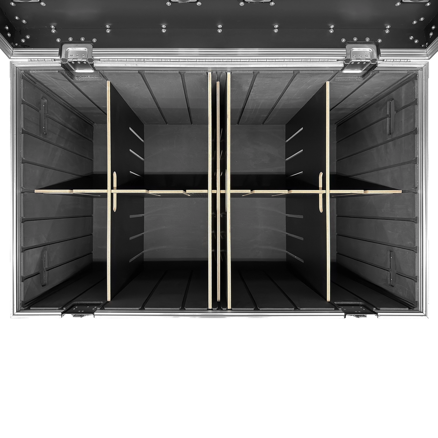 Odyssey Professional 48" x 30" x 36" Black Hex Board Utility Tour Trunk Case with Caster Wheels - Image 6