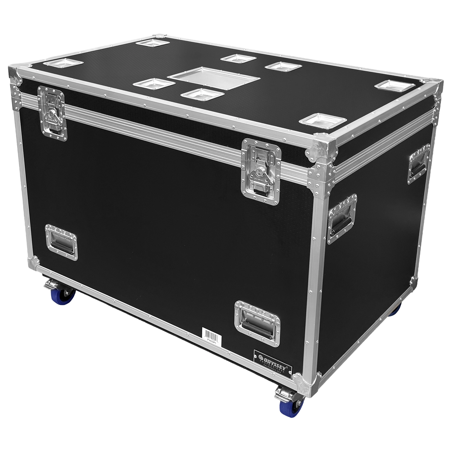 Odyssey Professional 48" x 30" x 36" Black Hex Board Utility Tour Trunk Case with Caster Wheels - Image 7
