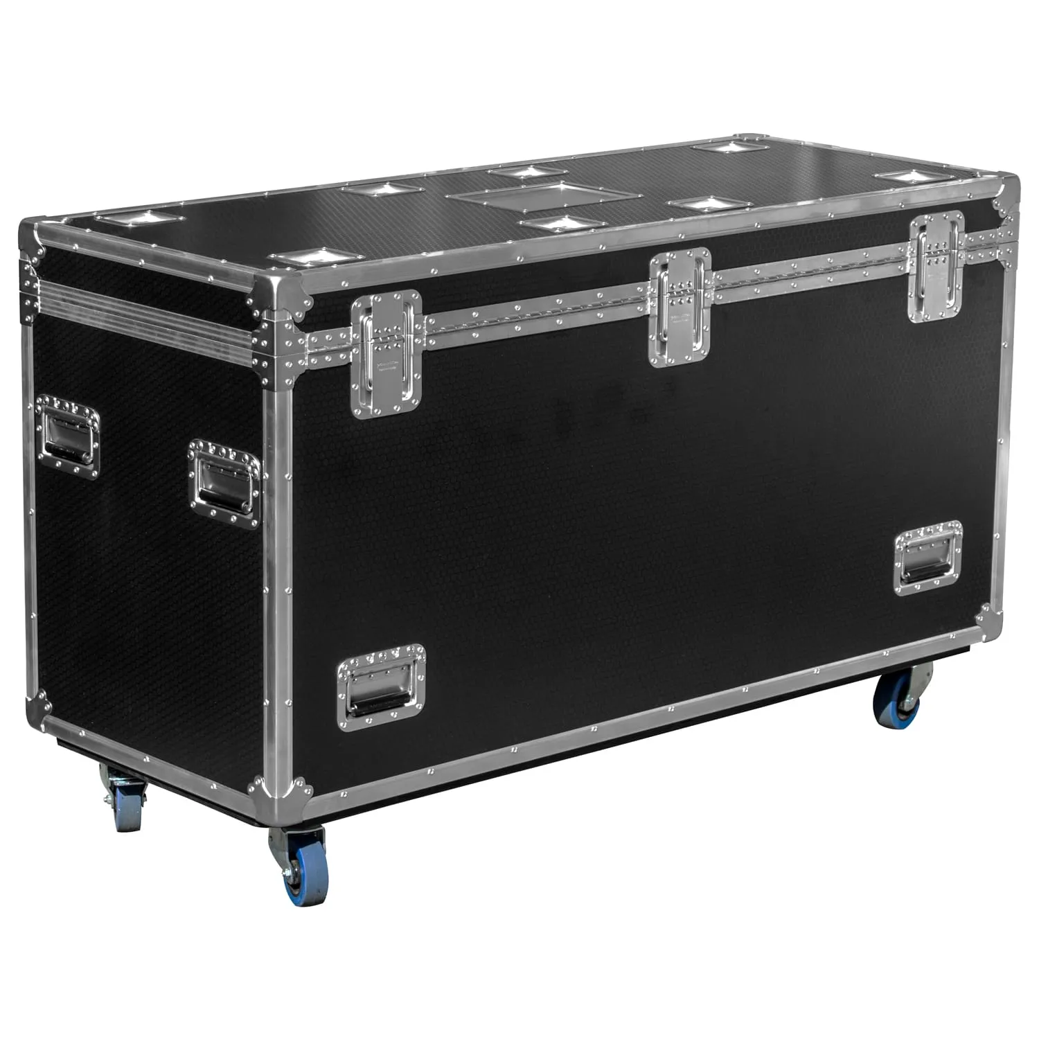 Odyssey Professional 60" x 24" x 36" Black Hex Board Utility Tour Trunk Case with Caster Wheels - Image 3