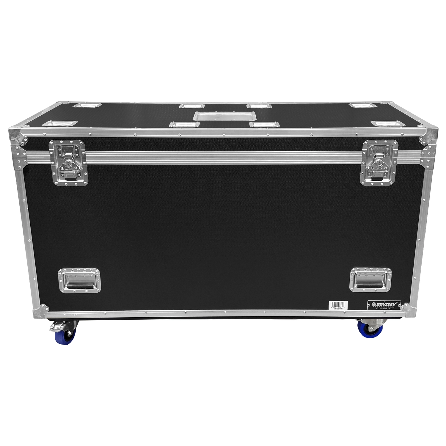 Odyssey Professional 60" x 24" x 36" Black Hex Board Utility Tour Trunk Case with Caster Wheels - Image 9