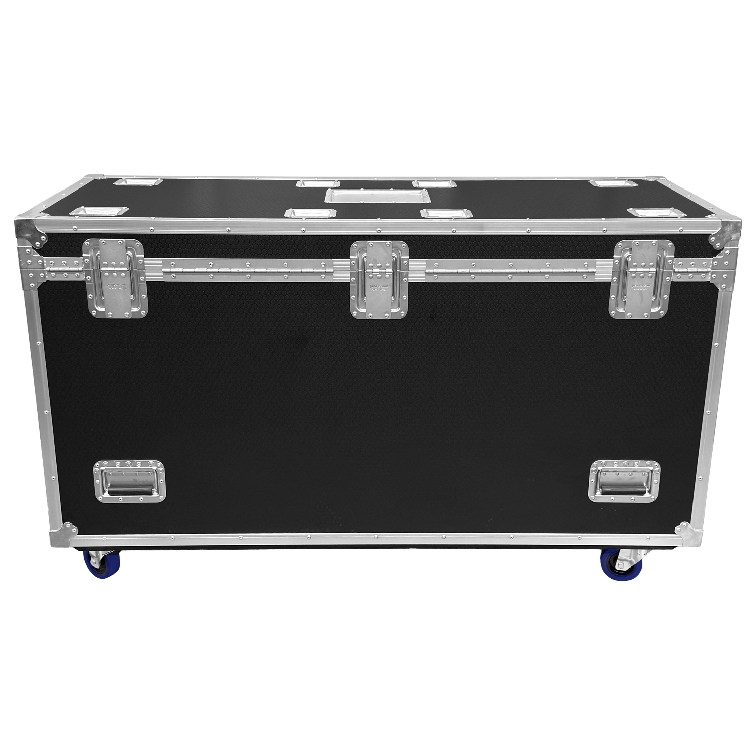 Odyssey Professional 60" x 24" x 36" Black Hex Board Utility Tour Trunk Case with Caster Wheels - Image 11