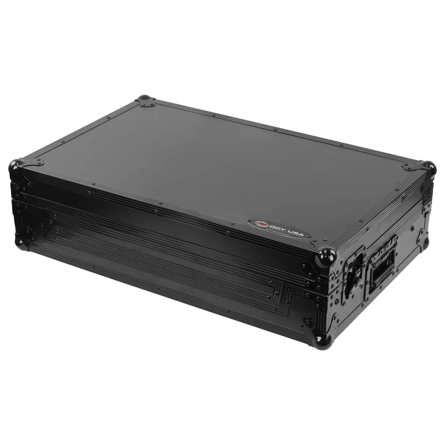 Road Case Series DDJ-GRV6 Case in Black with Wheels and Glide Style Laptop Platform - Image 5