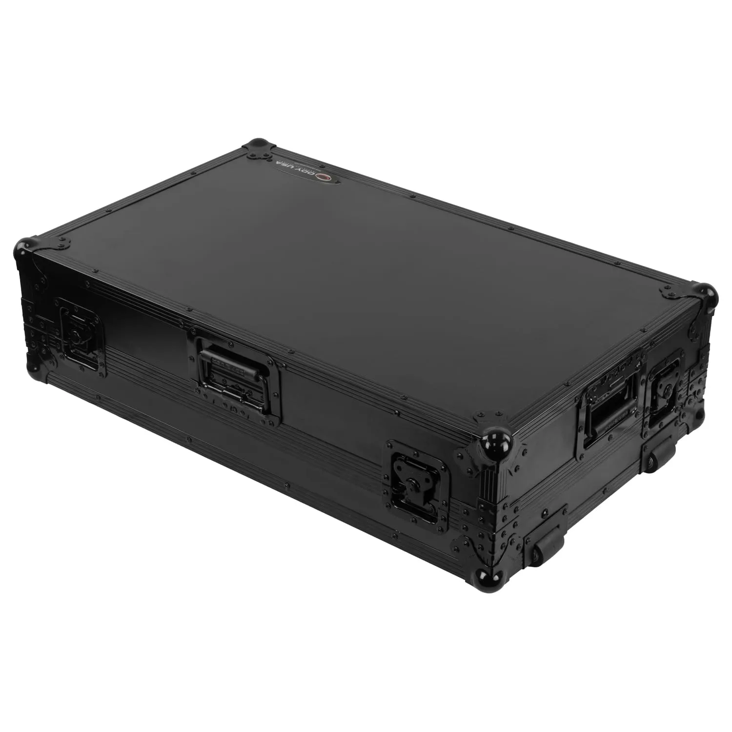 Road Case Series DDJ-REV7 Case in Black with Wheels and Glide Style Laptop Platform - Image 5
