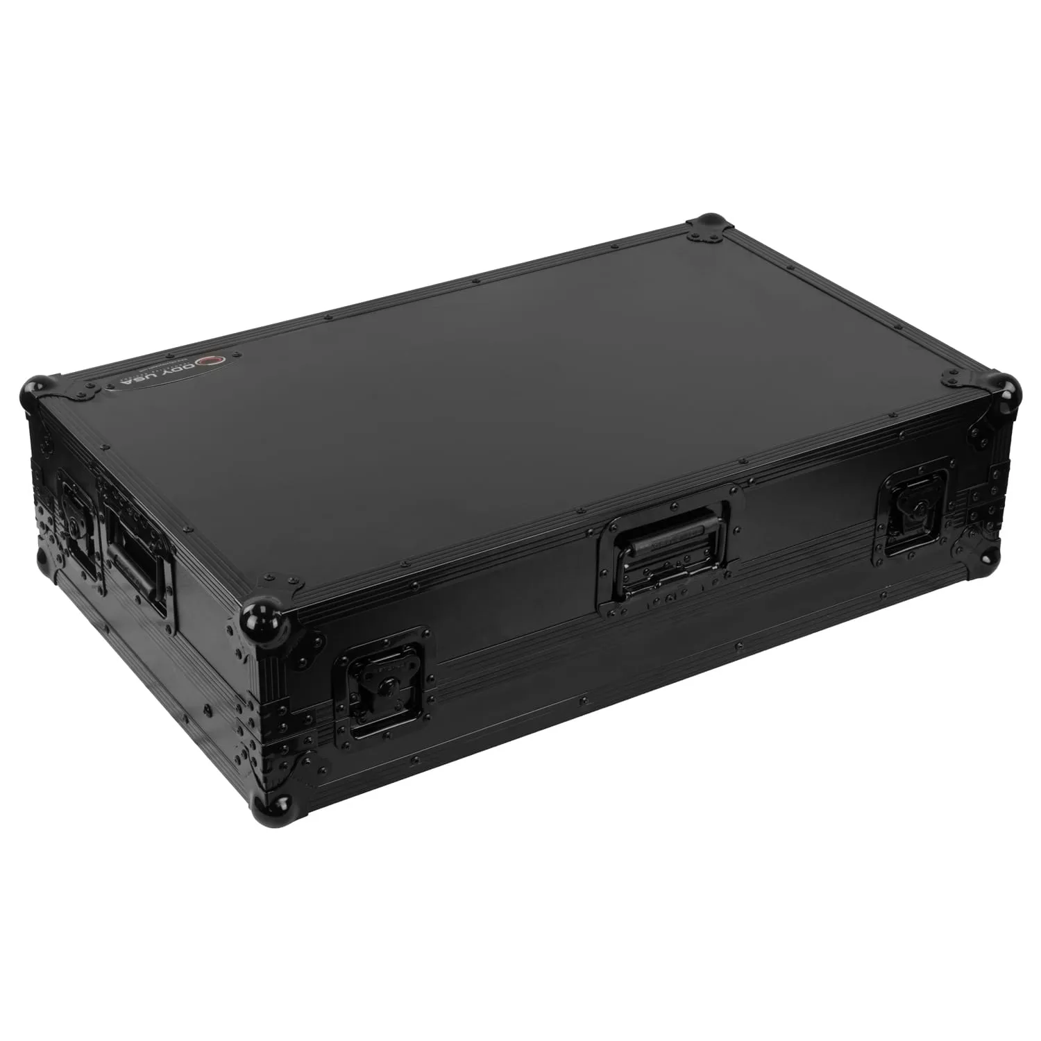 Road Case Series DDJ-REV7 Case in Black with Wheels and Glide Style Laptop Platform - Image 7