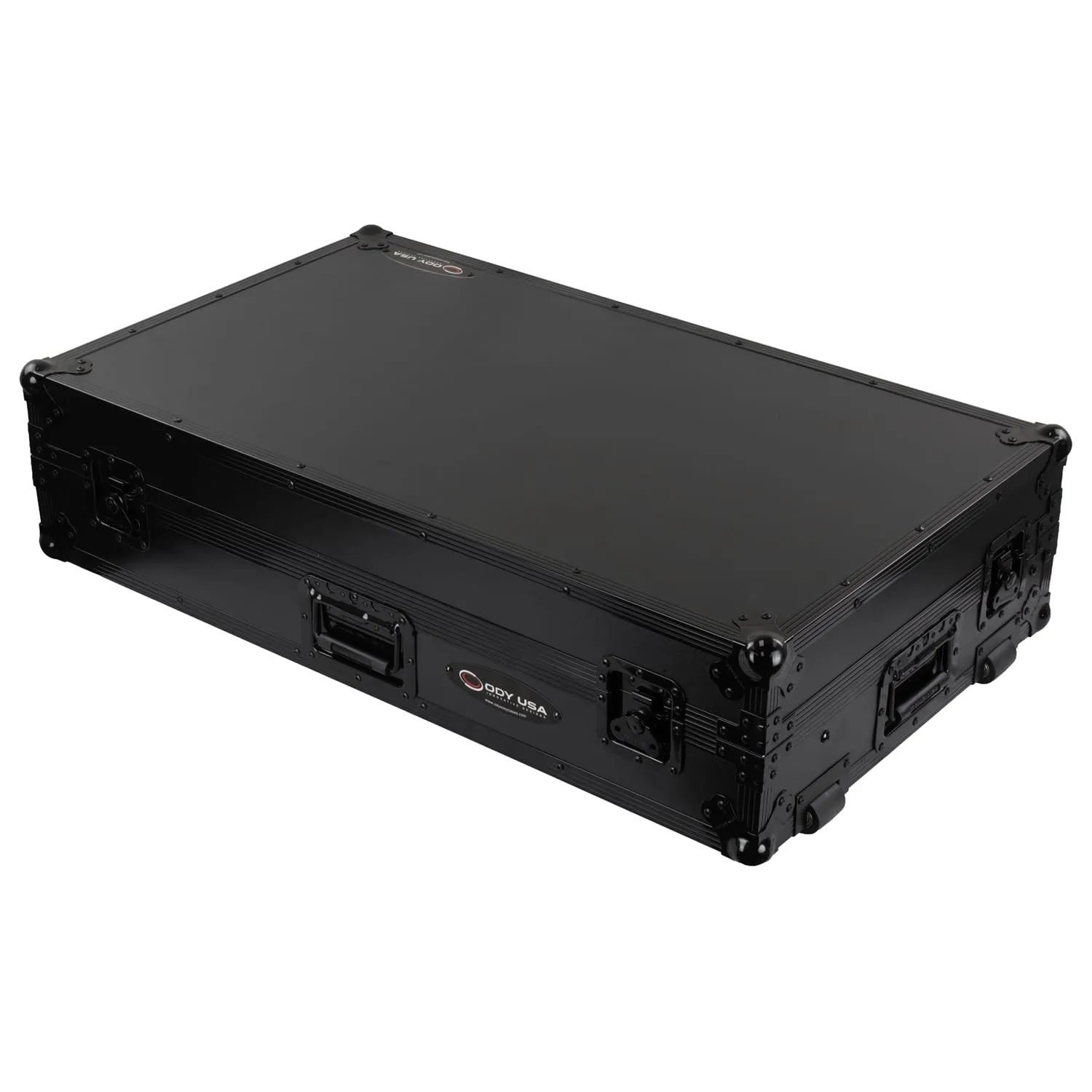 Road Case Series XDJ-AZ Case in Black with Wheels and Glide Style Laptop Platform - Image 5