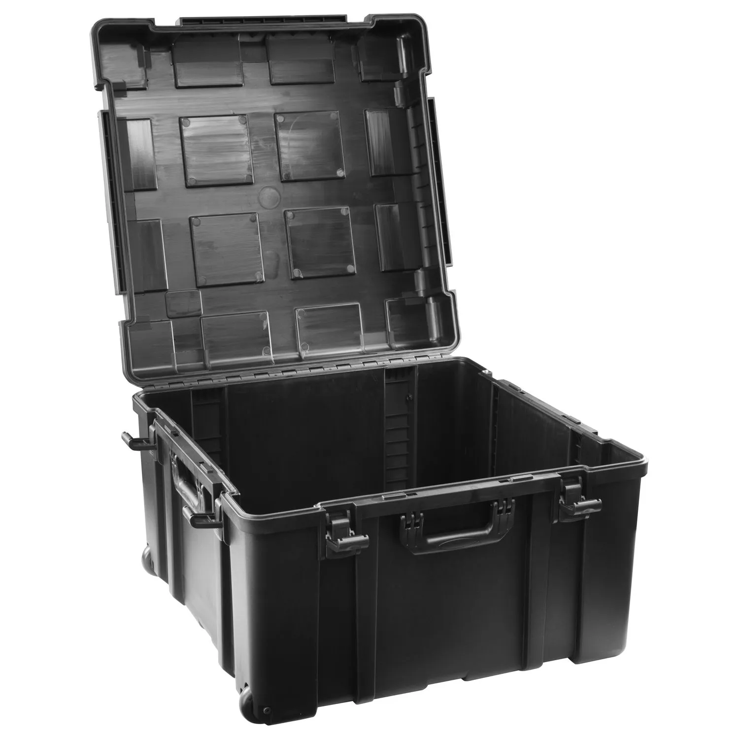 Empty 26.5" x 25.5" x 13.5" Bottom Interior Injection-Molded Trolley Utility Case - Image 5