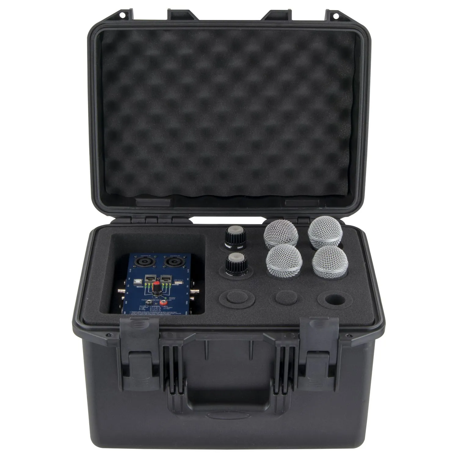 Handheld Microphone Case (Holds 9) With Storage Compartment - Image 2