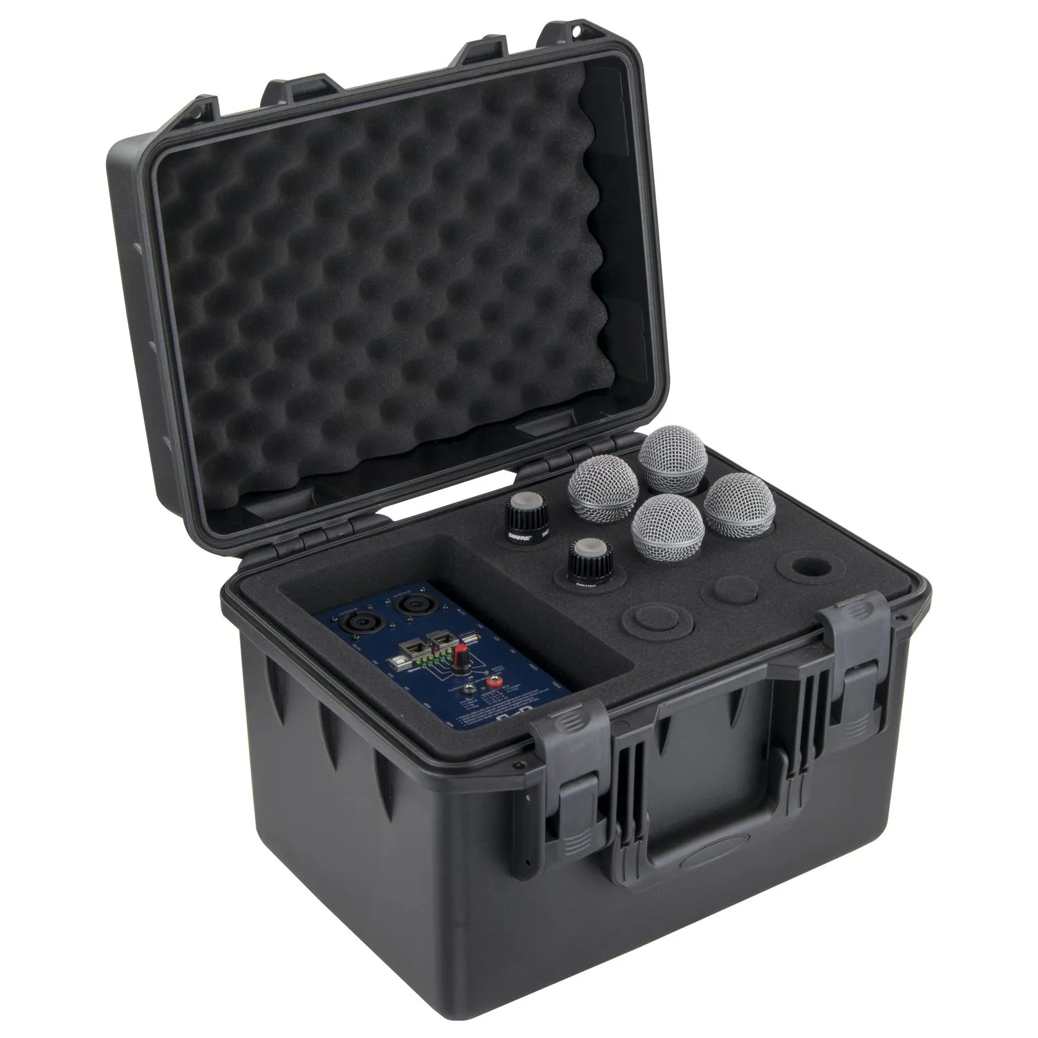 Handheld Microphone Case (Holds 9) With Storage Compartment - Image 3